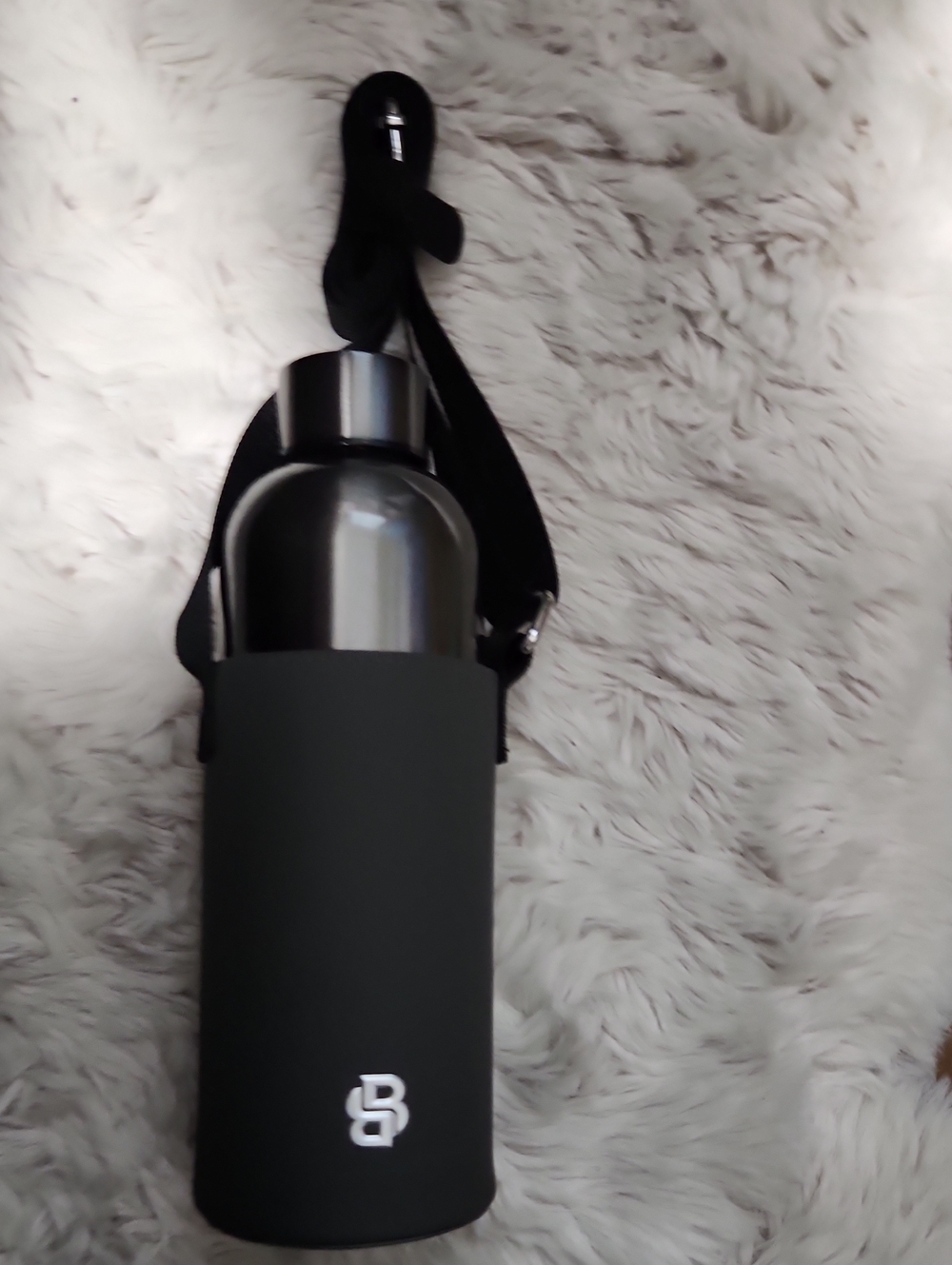 NWOT Metal Waterbottle + Carry Strap